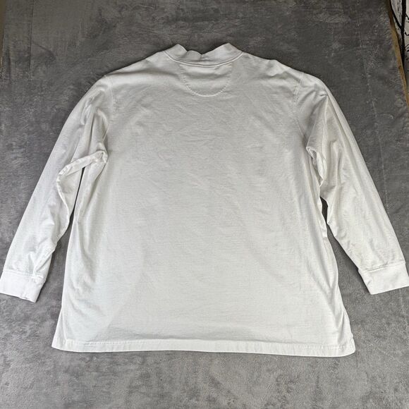 Duluth Trading Co Shirt Mens 3X White Relaxed Fit Pullover Mock Neck Long Sleeve - Picture 7 of 9